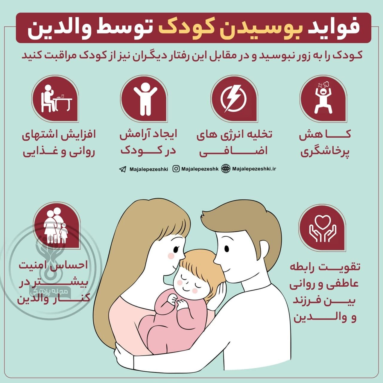 بوسیدن کودک توسط والدین چه فوایدی دارد؟