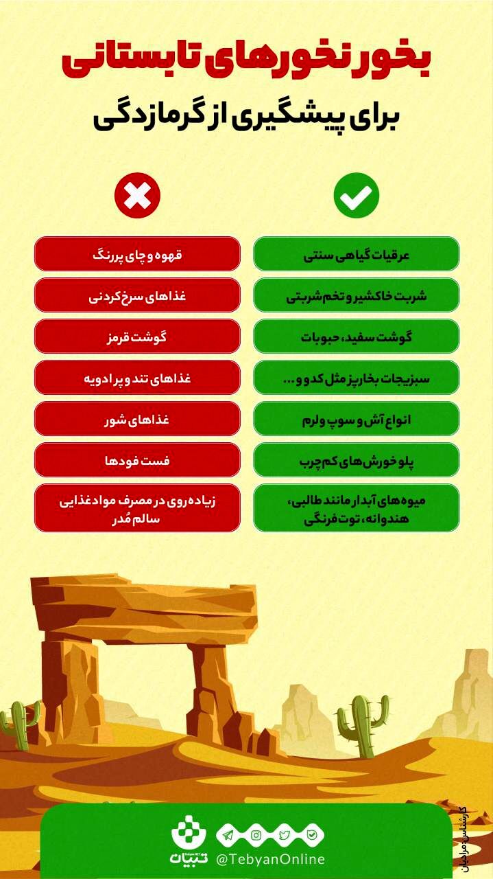 بخورنخورهای تابستانی برای پیشگیری از گرمازدگی