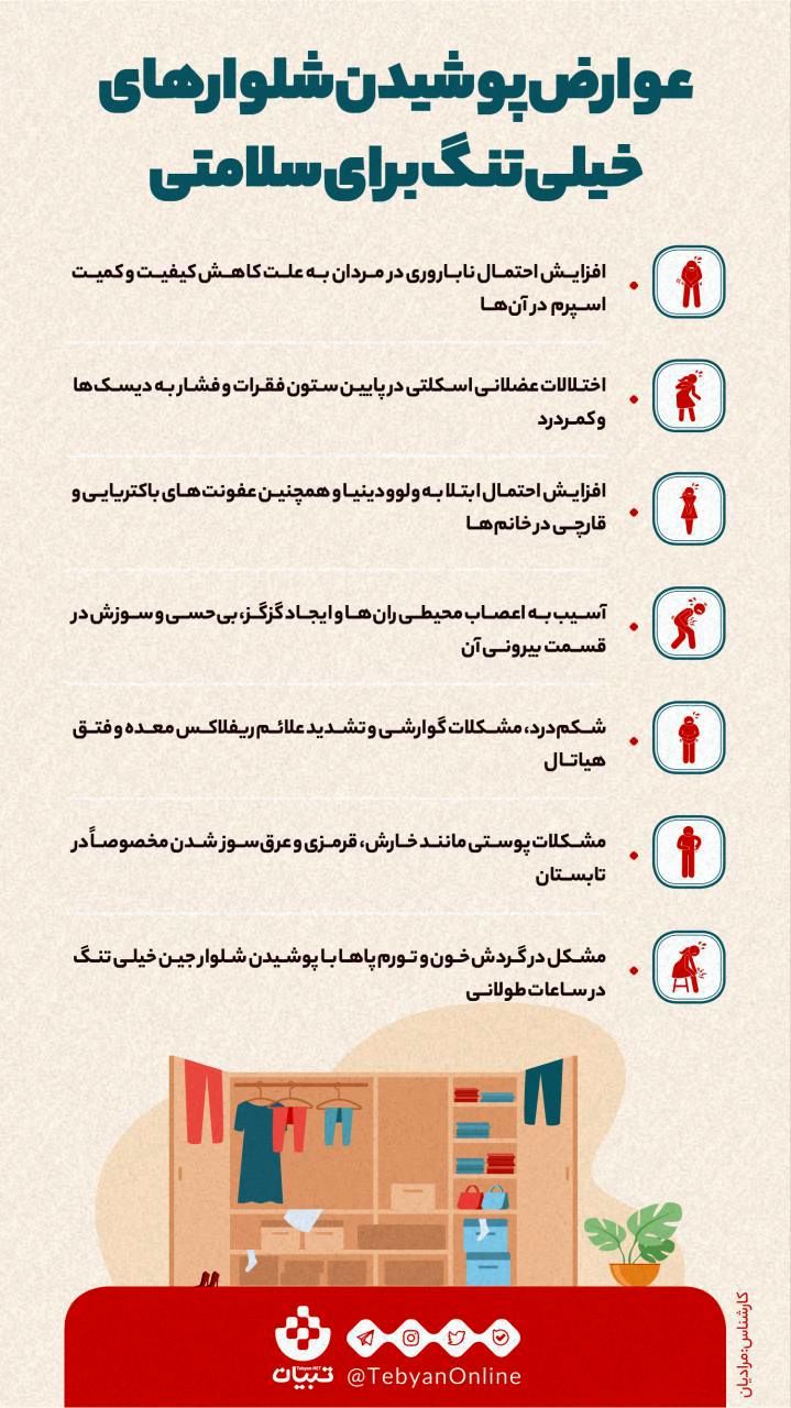 عوارض پوشیدن شلوارهای خیلی تنگ برای سلامتی