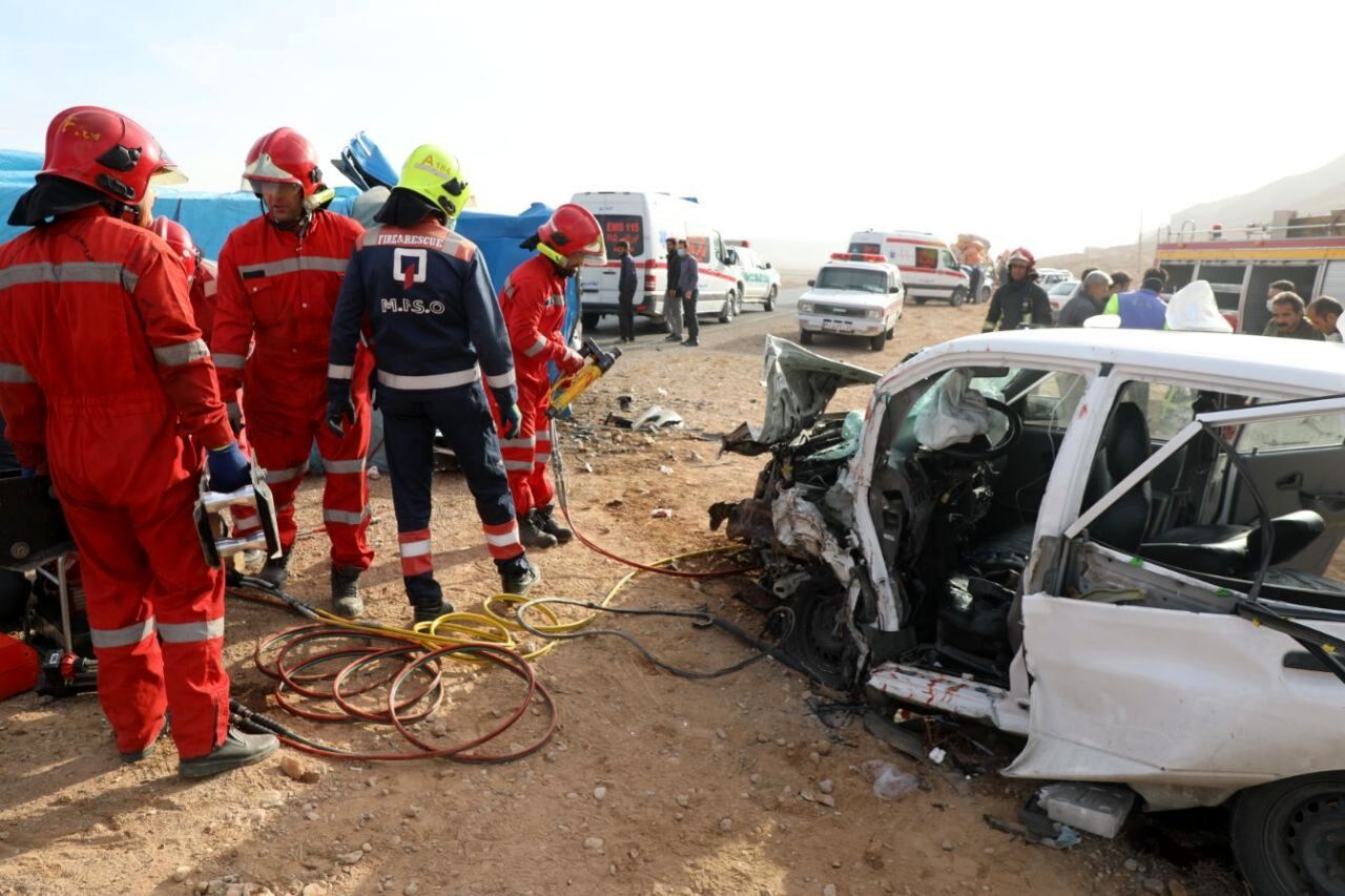 6 نفر در سانحه رانندگی معلمان در جاده کلات مصدوم شدند