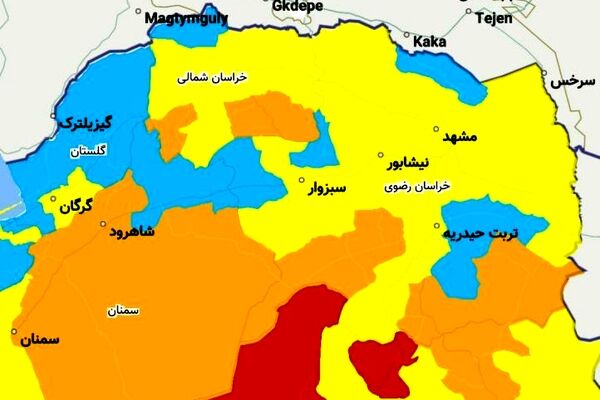 هیچ شهرستانی در خراسان رضوی وضعیت قرمز کرونایی ندارد/افزایش وضعیت زرد