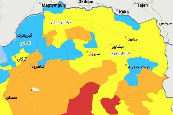 هیچ شهرستانی در خراسان رضوی وضعیت قرمز کرونایی ندارد/افزایش وضعیت زرد