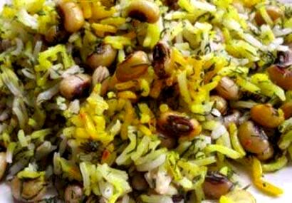 طرز تهیه شوید پلو با لوبیا چشم بلبلی/از خواص این حبوبات غافل نشوید!