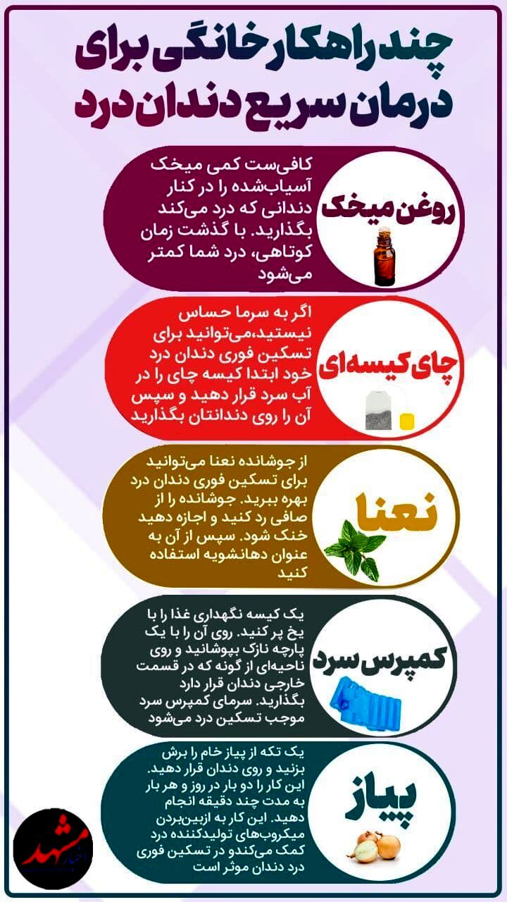 چند راهکار خانگی برای درمان دندان درد