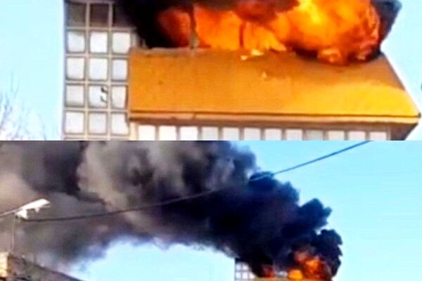 آتش سوزی ساختمان مسکونی در بلوار ساجدی مشهد مهار شد