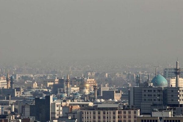 کیفیت هوا در مشهد برای تمامی گروه‌های سنی ناسالم است