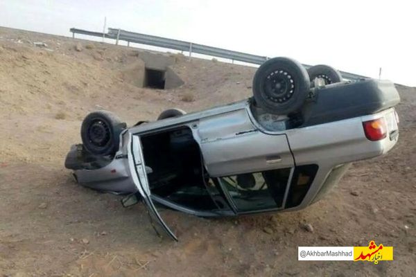 امدادرسانی به ۶ مصدوم در واژگونی خودرو در محور تربت حیدریه به گناباد