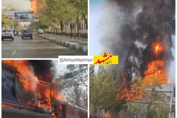 آتش‌سوزی شدید در بلوار ملک‌آباد به سمت خیام