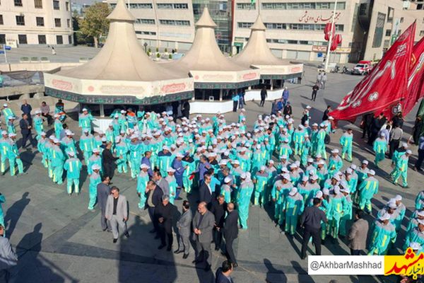 اذن خدمت پاکبانان مشهدی از امام رضا(ع) برای حضور در اربعین