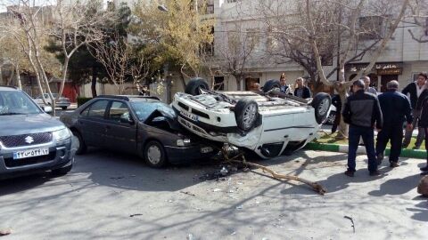 واژگونی خودرو ال 90 در مشهد