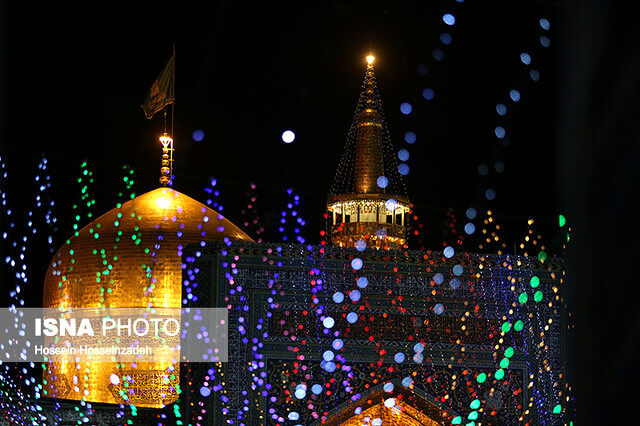 مراسم جشن میلاد حضرت ولی عصر(عج) در حرم امام رضا(ع)