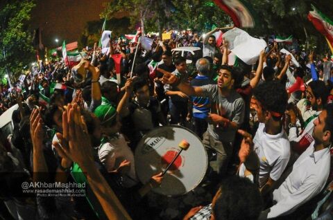 جشن هواداران روحانی در مشهد