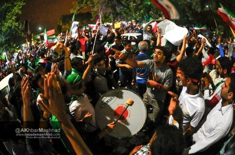 جشن هواداران روحانی در مشهد