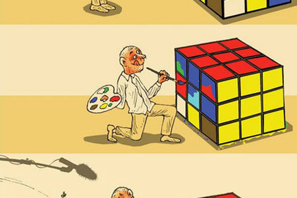 حل جالب مکعب روبیک