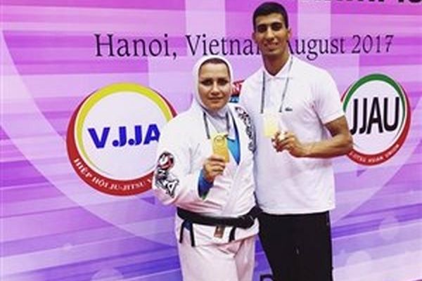 زوج طلایی مسابقات جوجیتسوی آسیا