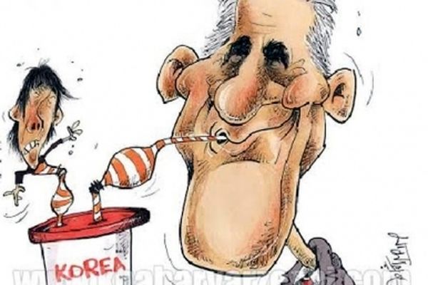 کی‌روش در حال قورت دادن کره جنوبی! (کاریکاتور)