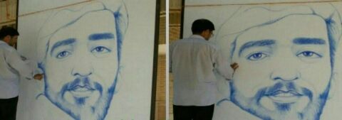 ثبت چهره شهید حججی با اثر انگشت