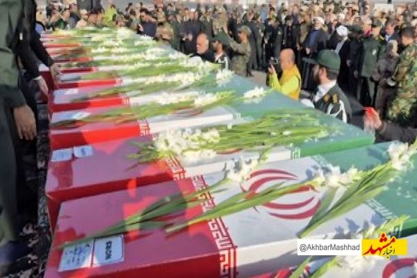 ورود ۱۳ پیکر مطهر شهید گمنام به مشهد مقدس 