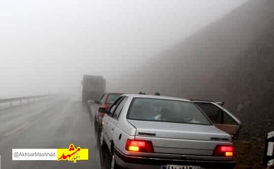 مه گرفتگی و کاهش دید افقی در محور مشهد - کلات