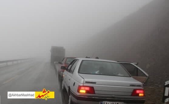 مه گرفتگی و کاهش دید افقی در محور مشهد - کلات
