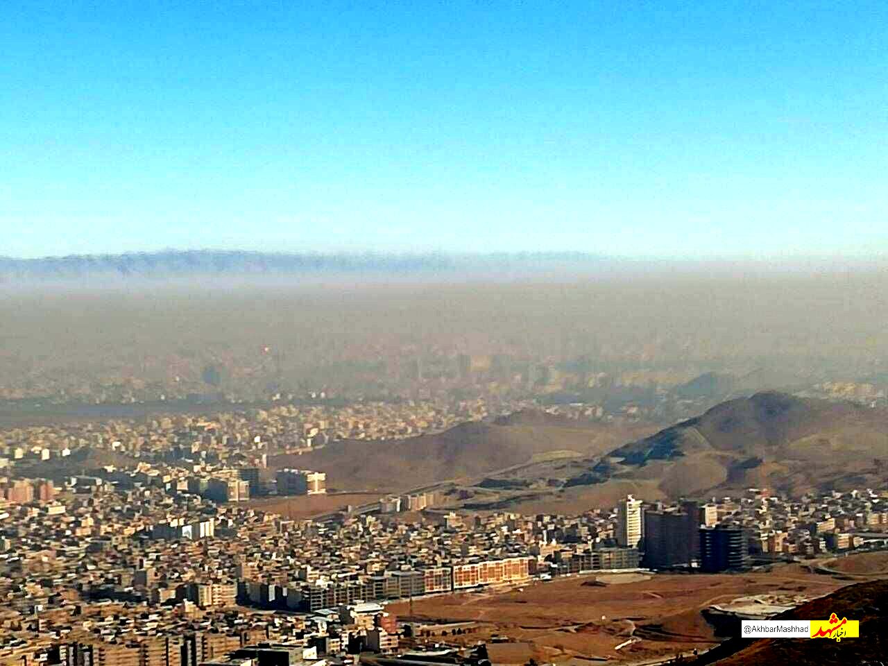 هوای کلانشهر مشهد آلوده شد