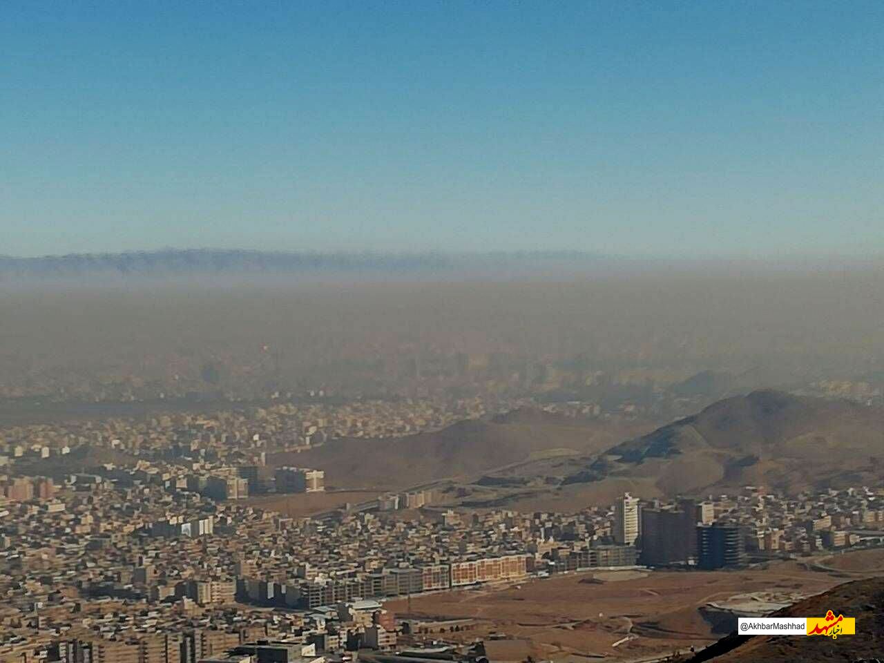 هوای کلانشهر مشهد آلوده شد