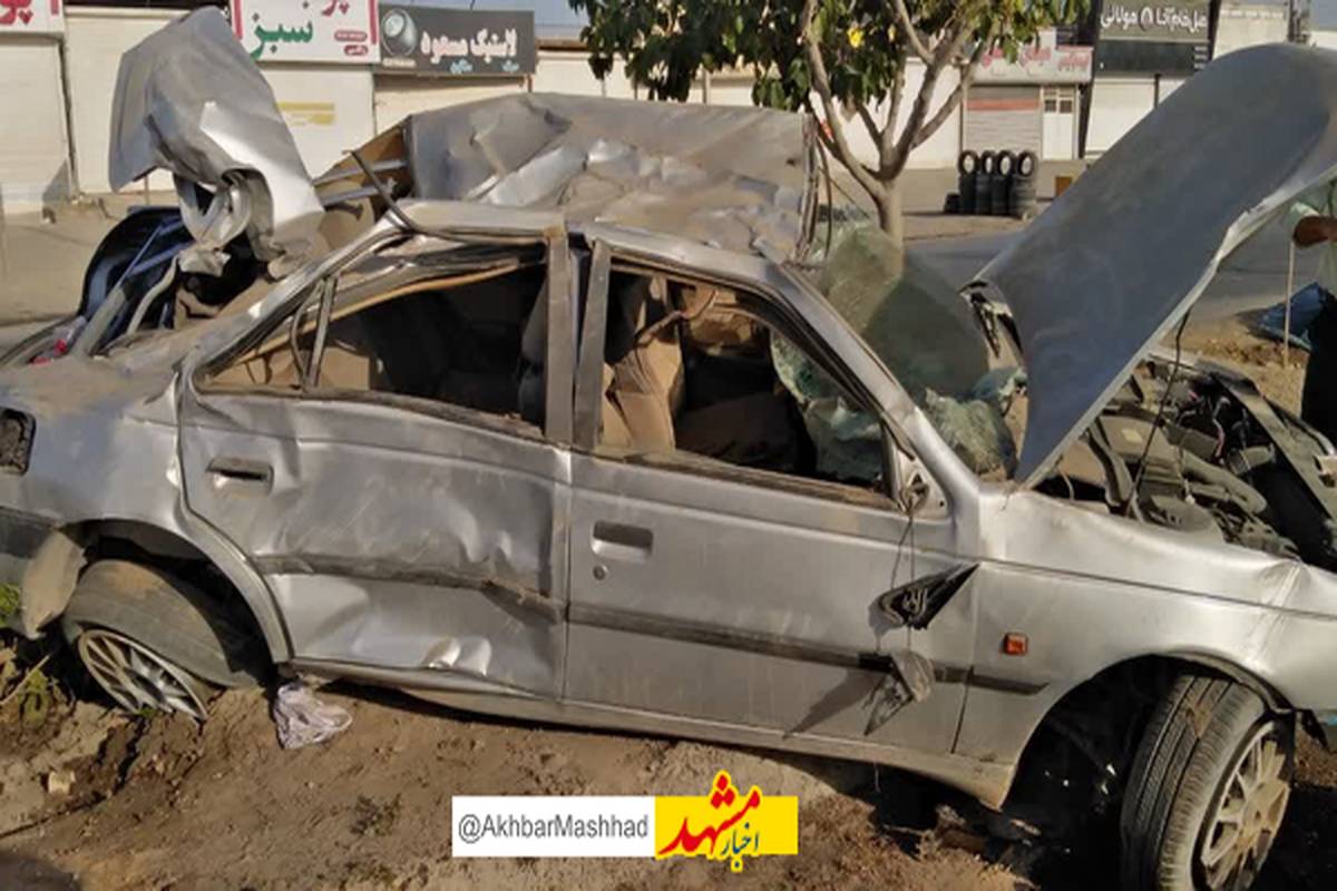 واژگونی خودرو در جاده کلات- مشهد چهار مصدوم بر جا گذاشت