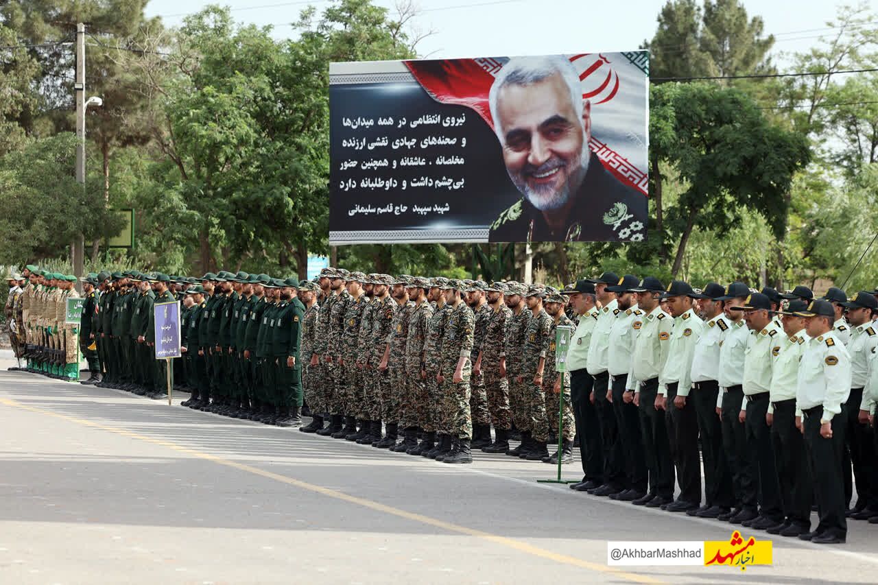 برگزاری صبحگاه مشترک یگان‌های نمونه نیرو‌های مسلح خراسان رضوی 