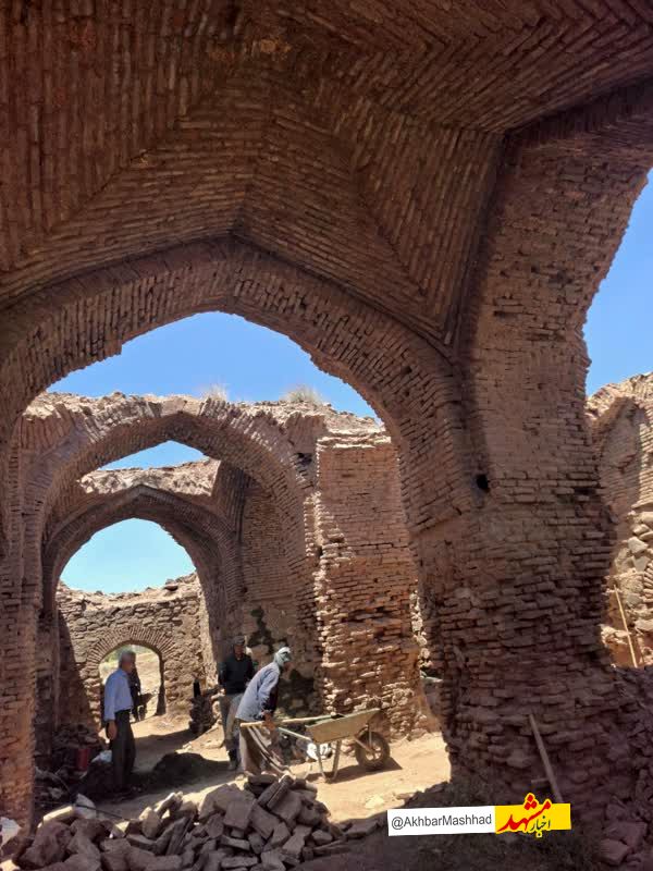  مرمت کاروانسرای تروسک؛ احیای نگین معماری جاده تاریخی تربت‌ـ‌مشهد