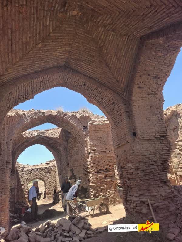  مرمت کاروانسرای تروسک؛ احیای نگین معماری جاده تاریخی تربت‌ـ‌مشهد