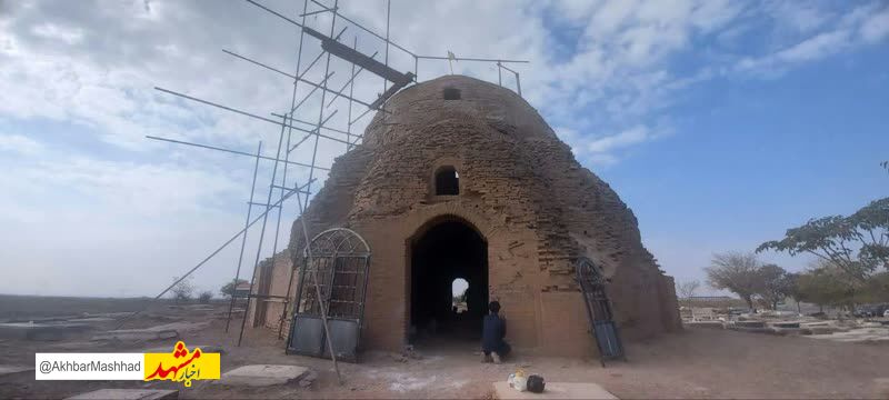 آغاز عملیات مرمت اثر تاریخی گنبد آجری مهرآباد نیشابور
