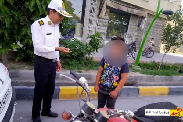 توقیف موتور سیکلت با راکب ۹ ساله در گلبهار