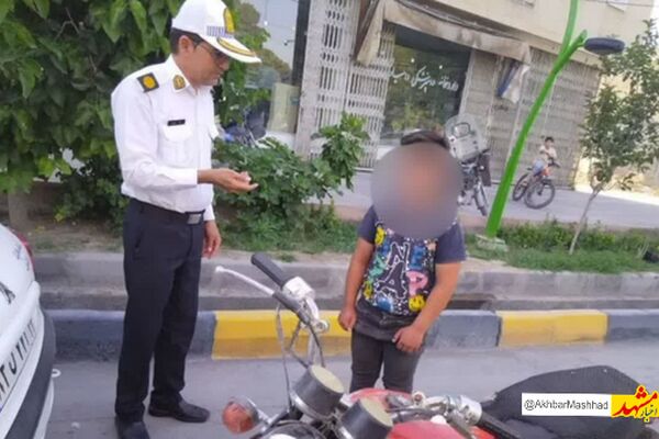 توقیف موتور سیکلت با راکب ۹ ساله در گلبهار