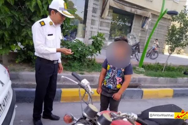 توقیف موتور سیکلت با راکب ۹ ساله در گلبهار