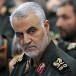 فرزندان سردار سلیمانی در مراسم چهلم رهبر شهید