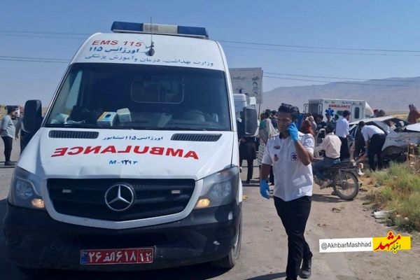 پنج مصدوم در اثر تصادف در جاده سبزوار - نیشابور 