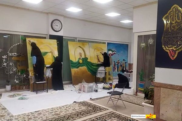 رونمایی از دیوارنگاره «در امتداد مهر کوثر» در رواق حضرت زهرا (س) هم‌زمان با میلاد بانوی دو عالم