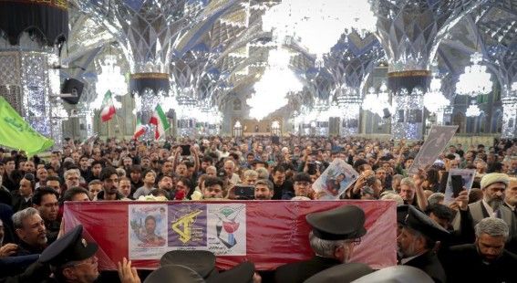وداع با ۵ شهید خراسانی حمله آمریکایی-صهیونی در حرم مطهر رضوی+ فیلم