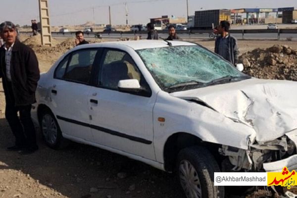 برخورد وانت و سمند با ۵ مصدوم در نیشابور