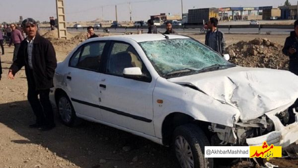 برخورد وانت و سمند با ۵ مصدوم در نیشابور